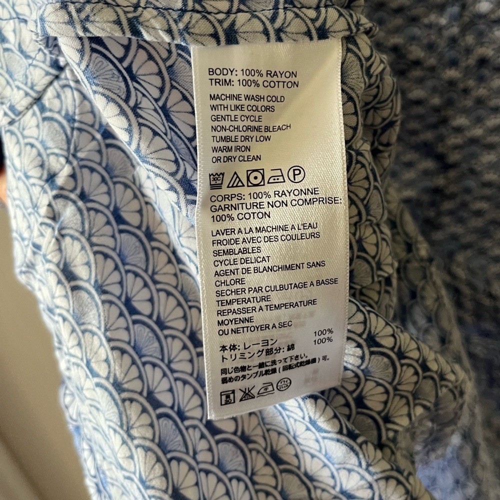 Tommy Bahama Blue and White Patterned Dress - Picture 5 of 6